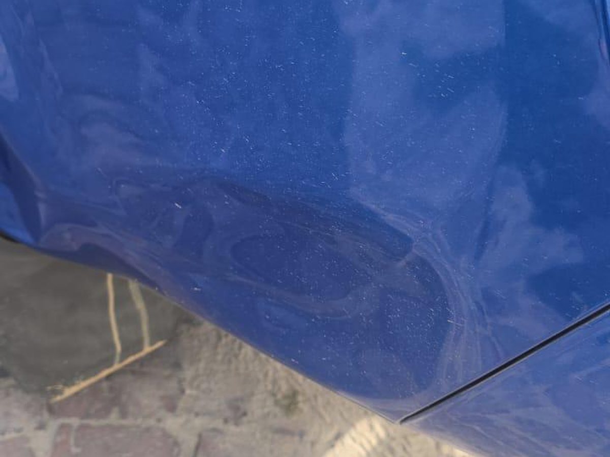 Creases — dent before repair