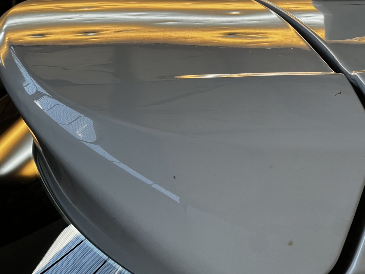 Roof Damage — dent before repair
